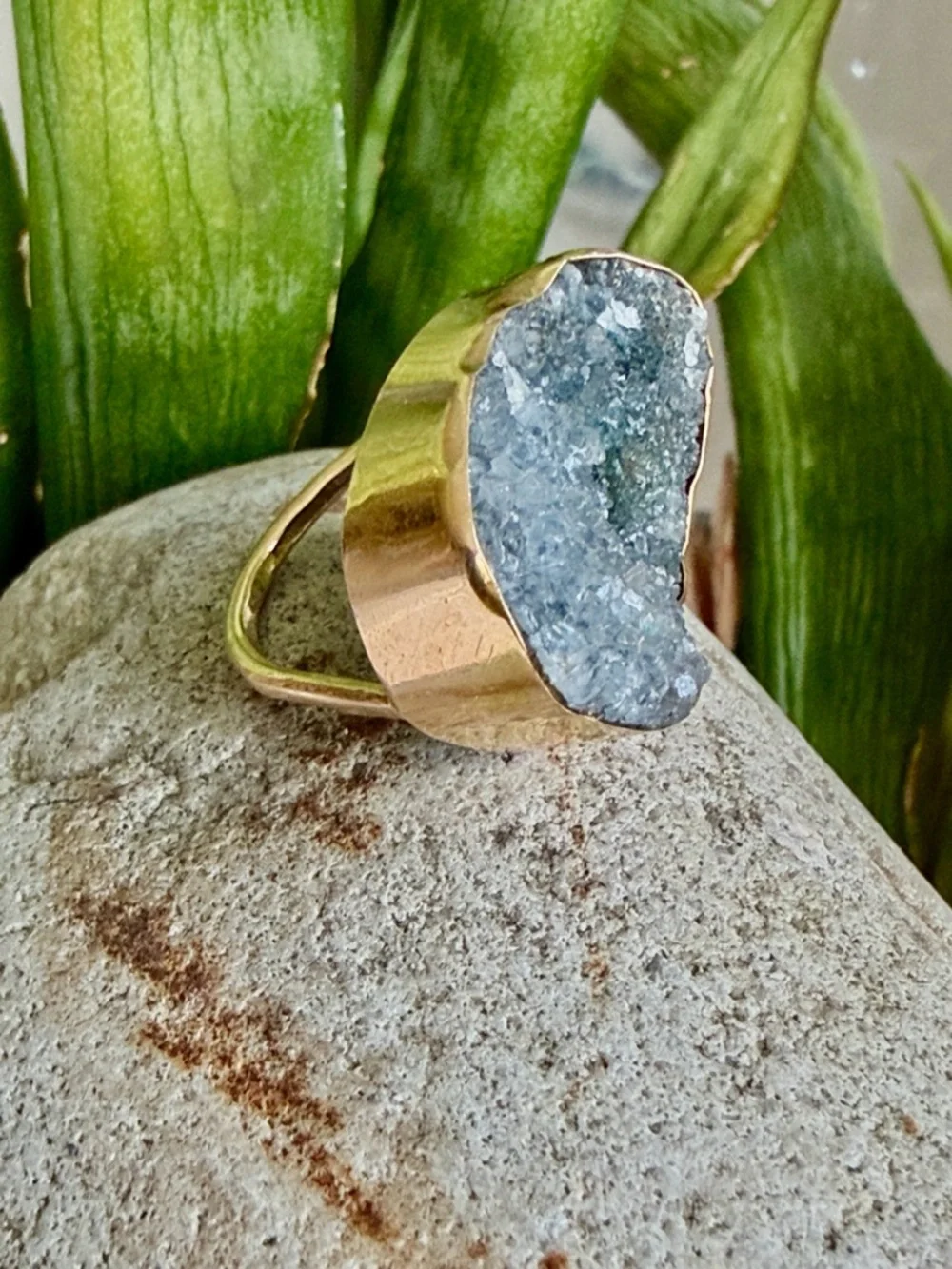 14k druzy ring - Picture 4 of 11
